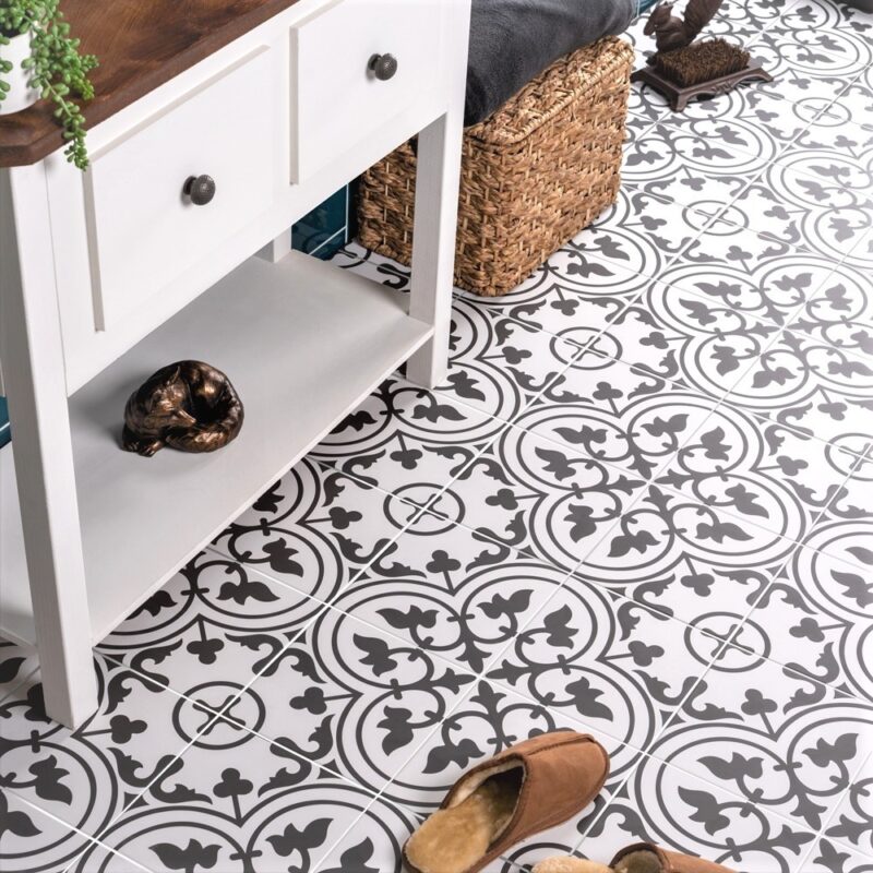 Blore Black Ceramic Floor Tiles