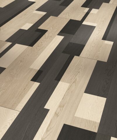 Geometric vinyl floor tiles