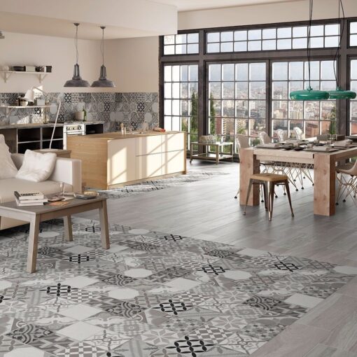 Grey Ceramic floor tiles Ribera