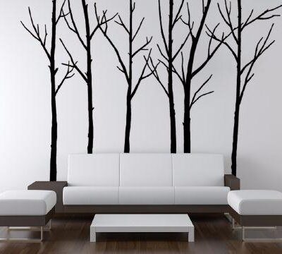 Stunning winter tree wall stickers