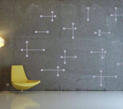 Atomic Wall Sticker Grey