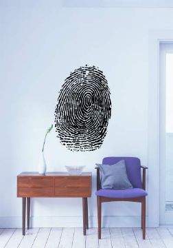 Fingerprint Wall Sticker Black