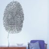 Fingerprint Wall Sticker Dark Grey