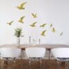 Flock of Birds Wall Sticker in Gold