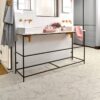 Marble Hex White Sheet Vinyl Flooring