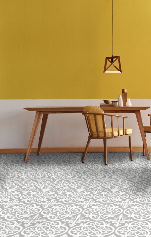 Grey and Yellow Trend Medina Vinyl Floor Tiles