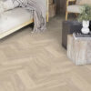 Herringbone Parquet Light Oak Sheet Vinyl Flooring