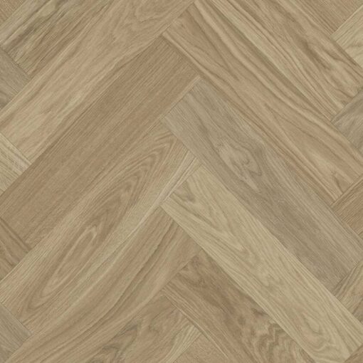 Herringbone Parquet Oak Sheet Vinyl Flooring