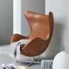 Arne Jacobson Style Egg Chair Leather