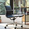 Eames EA117 Office Chair Black Leather