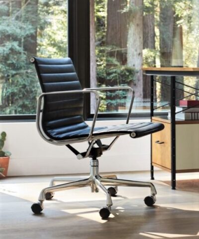 Eames EA117 Office Chair Black Leather