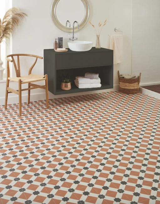 Edwardian Star Terracotta vinyl flooring