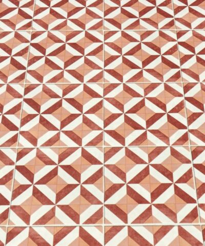 Modernist Red Sheet Vinyl Flooring