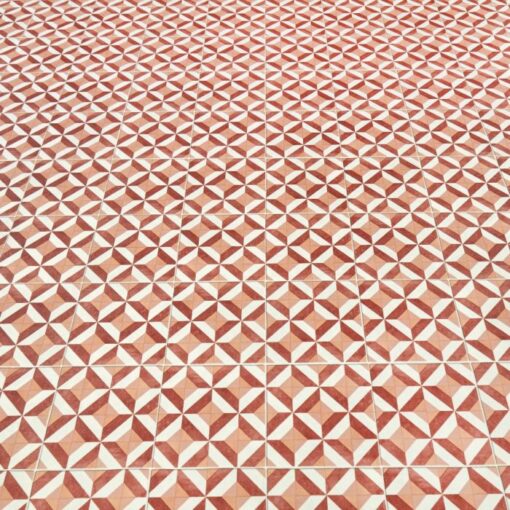 Modernist Red Sheet Vinyl Flooring