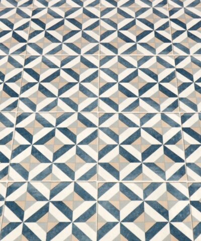 Modernist Blue Sheet Vinyl Flooring