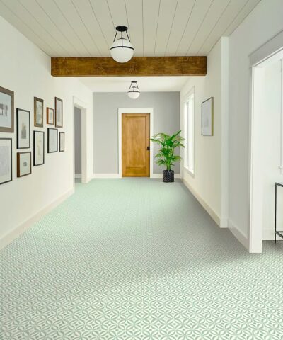 mid century light green sheet vinyl flooring