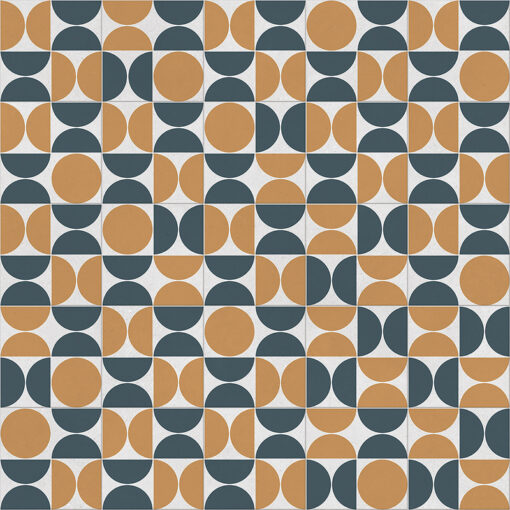 MCM Ochre Sheet Vinyl Flooring