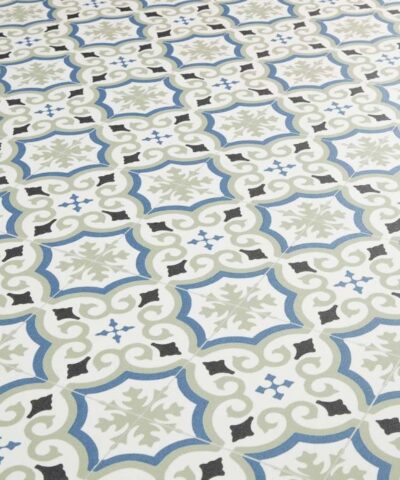 Cuenca Blue Green Sheet Vinyl Flooring