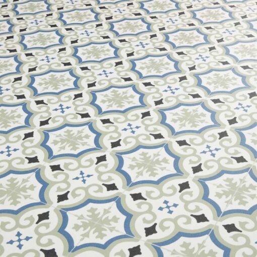 Cuenca Blue Green Sheet Vinyl Flooring