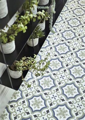 Cuenca Blue Green Sheet Vinyl Flooring