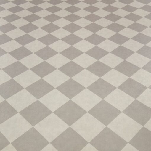 Grey Checkerboard Sheet Vinyl Flooring
