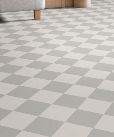 Grey Checkerboard Sheet Vinyl Flooring