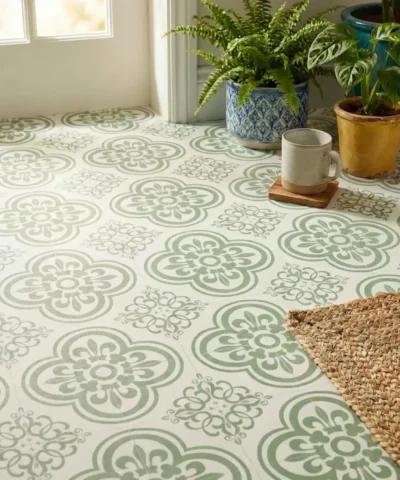 Orleans Green Sheet Vinyl Flooring