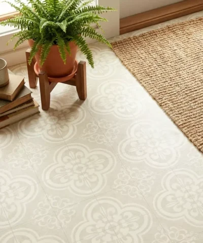 Orleans White Sheet Vinyl Flooring